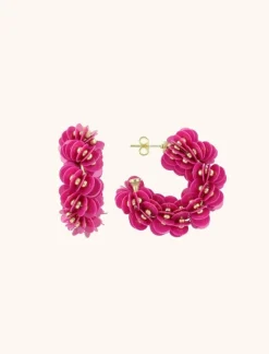 Fuchsia Oorbellen Sequin Creole S
