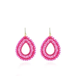 Fuchsia Oorbellen Silk Drop L