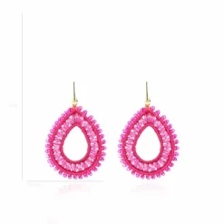 Fuchsia Oorbellen Silk Drop L