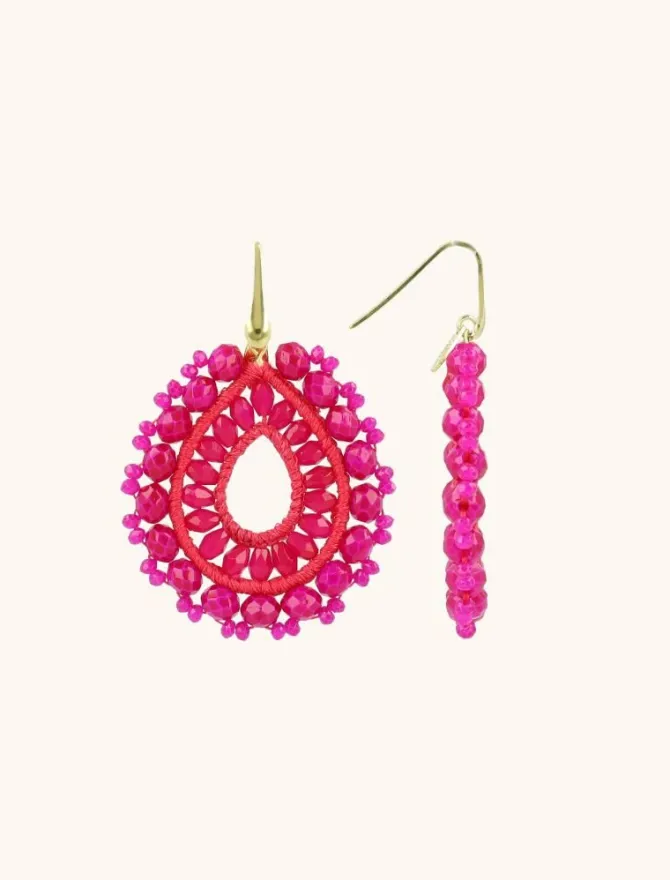 Fuchsia Oorbellen Vos Druppel S