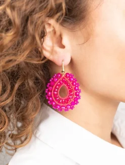 Fuchsia Oorbellen Vos Druppel S