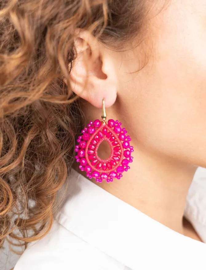 Fuchsia Oorbellen Vos Druppel S