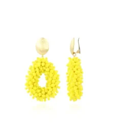 Gele Clip Oorbellen Louise Glassberry Druppel L Dubbel Tonal