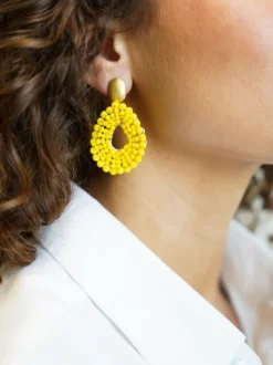 Gele Oorbellen Babs Open Drop S