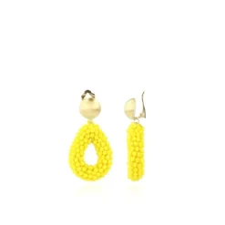 Gele Oorbellen Clip Berry Glassberry Druppel S