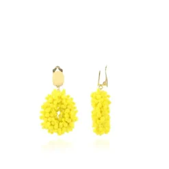 Gele Oorbellen Clip Louise Glassberry Druppel S Double Stones Tonal