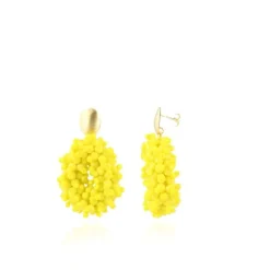 Gele Oorbellen Louise Glassberry Druppel S Double Stones Tonal