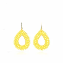 Gele Oorbellen Silk Drop L