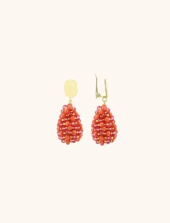 Gemixt Oranje Oorbellen Amy Cone Xs Clip
