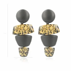 Gold Flakes Oorbel Stella Triple Ornament
