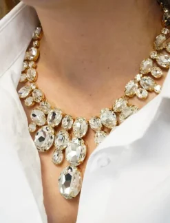 Goudkleurige Kristal Ketting Jane