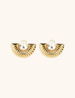 Goudkleurige Oorbellen Drop Shape Joella