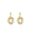 Goudkleurige Oorbellen Louise Irregular Double Stones Drop S