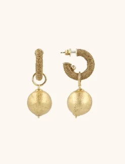 Goudkleurige Oorbellen Lulu Creool Xs Ball