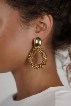 Goudkleurige Oorbellen Nouk Druppel Deluxe L