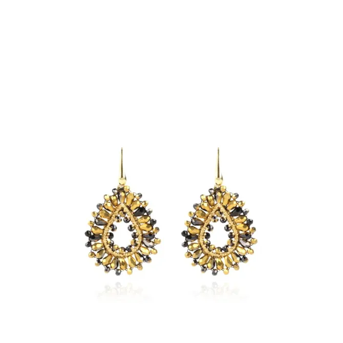 Goudkleurige Oorbellen Robin Silk Drop S