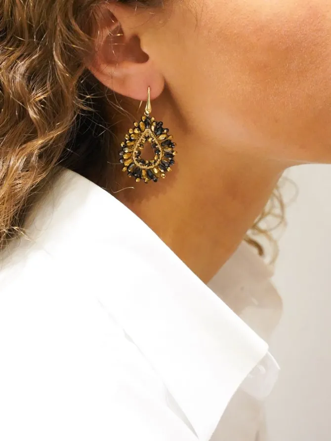 Goudkleurige Oorbellen Robin Silk Drop S