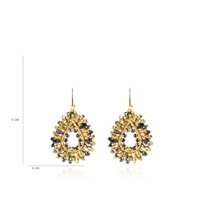 Goudkleurige Oorbellen Robin Silk Drop S