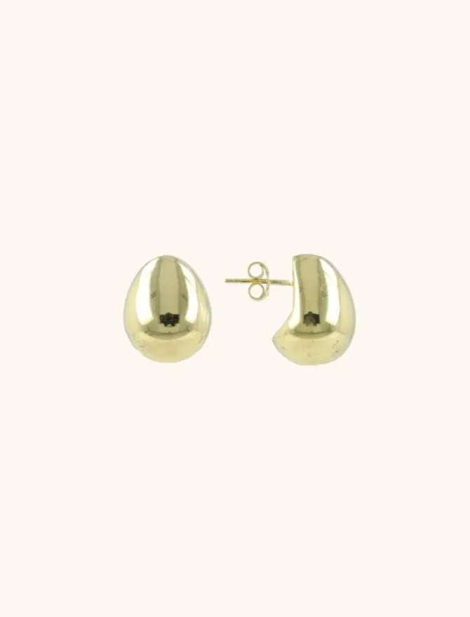 Goudkleurige Oorbellen Thick Drop M