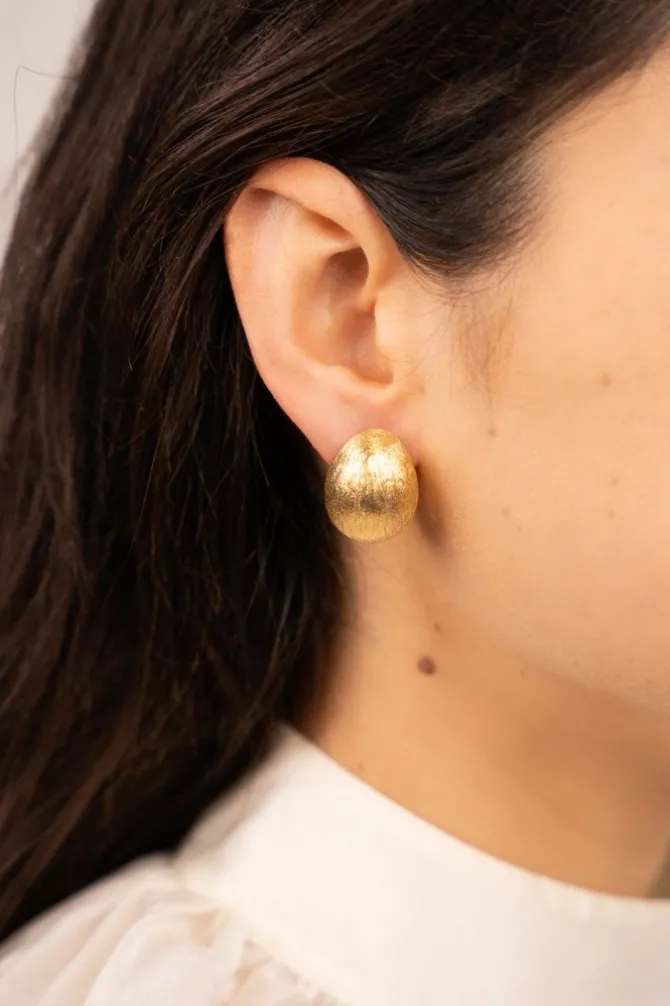 Goudkleurige Oorbellen Thick Drop M