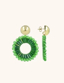 Groene Oorbellen Ann-Mary Cirkel Dubbel