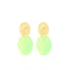 Groene Oorbellen Celia Ovaal S