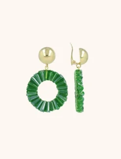 Groene Oorbellen Danee Cirkel Clip