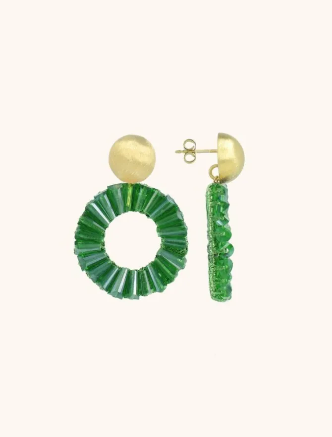 Groene Oorbellen Danee Cirkel