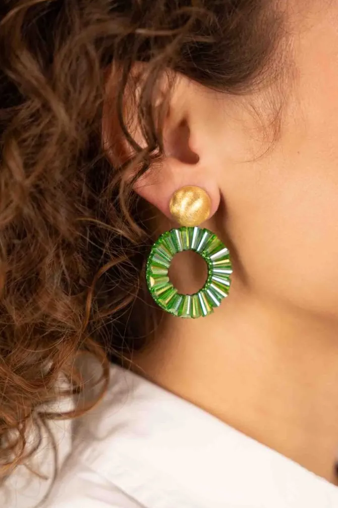 Groene Oorbellen Danee Cirkel