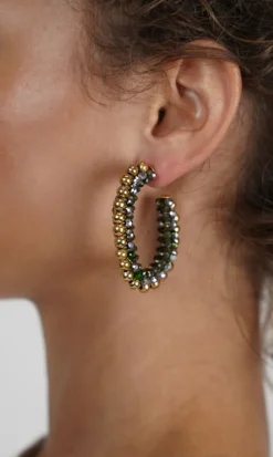 Groene Oorbellen Loe Creool Deluxe L