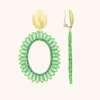 Groene Oorbellen Tonal Naomi Ovaal L Clip