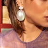 Holo Oorbellen Angie Ovaal Strass