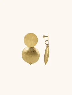 Houten Oorbellen Rond Xl