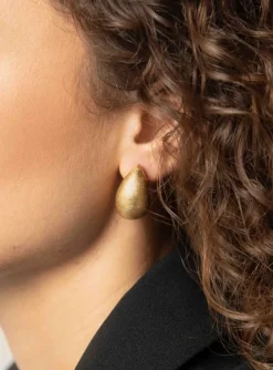 Houten Oorbellen Scarlett Teardrop S