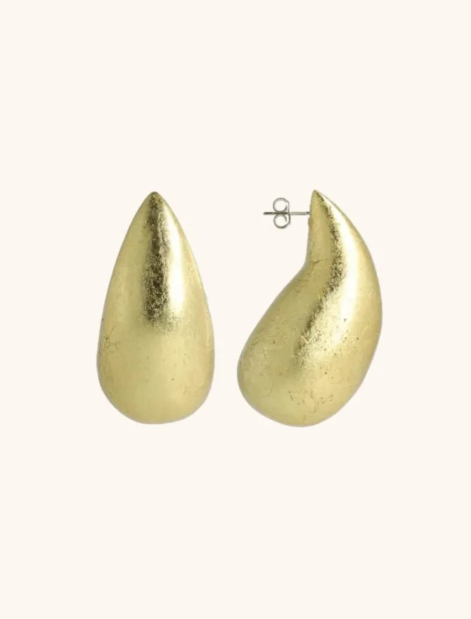 Houten Oorbellen Scarlett Teardrop Xl