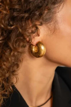 Houten Oorbellen Wiep Creool Tube M