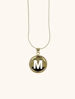 Initial Pendant Medaillon Cordina Ketting