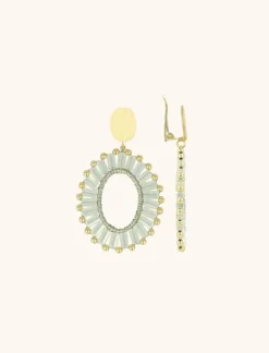 Ivoor Oorbellen Naomi Ovaal Flat S