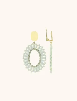 Ivoor Tonal Oorbellen Naomi Ovaal Flat S Clip