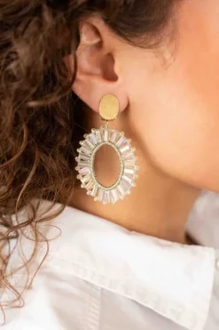 Ivoor Tonal Oorbellen Naomi Ovaal Flat S Clip
