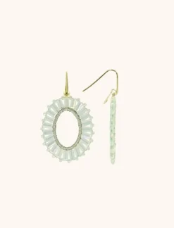 Ivoor Tonal Oorbellen Naomi Ovaal Flat S
