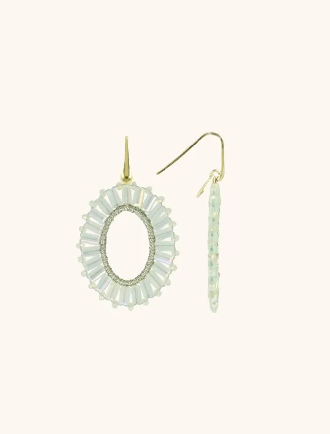Ivoor Tonal Oorbellen Naomi Ovaal Flat S