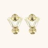 Jule Oorbellen Octagon Double Baguette Zilverkleurig