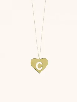 Ketting Initial Pendant Hart Goud