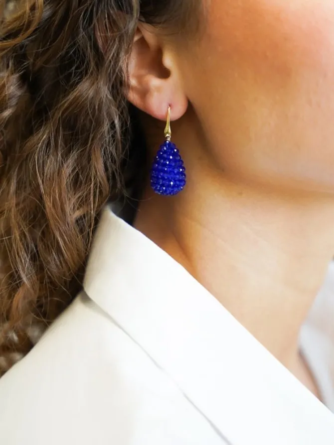 Koningsblauwe Oorbellen Amy Glassberry Cone Xs