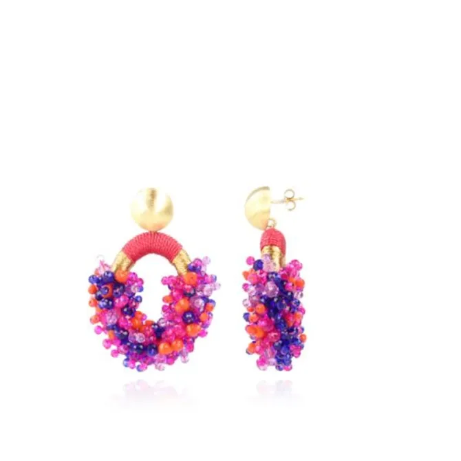 Koningsblauwe Oorbellen Eve Combi Oval M Double Stones