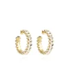 Kristalkleurige Strass Oorbellen Creool M