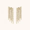 Kristalkleurige Strass Oorbellen Waterfall Round Lotta