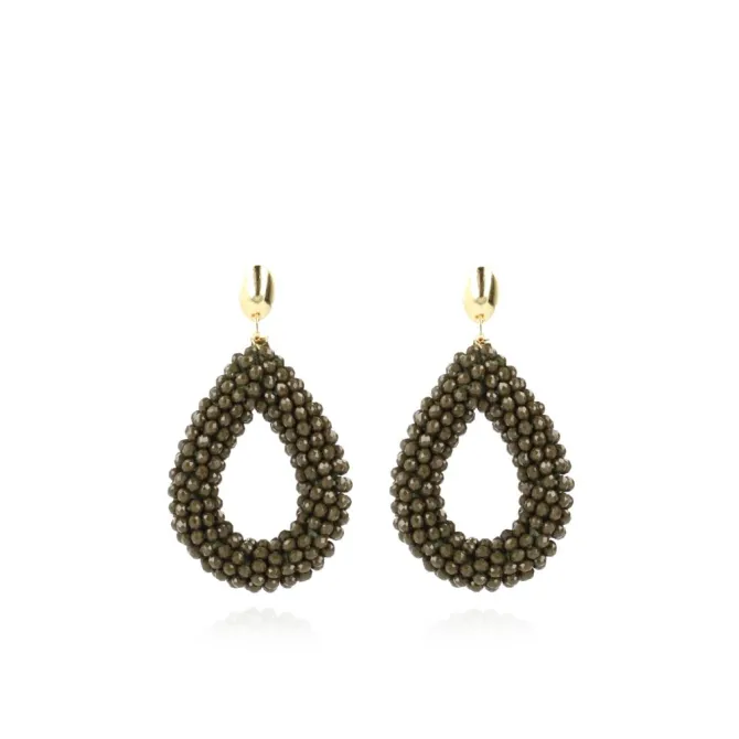 Leger Groene Oorbellen Berry Drop L