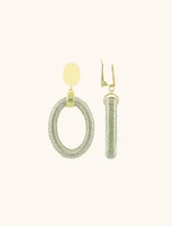 Licht Mint Oorbellen Faye Ovaal S Clip